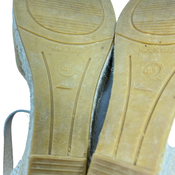 KANNA Made In SPAIN Mustard Yellow Espadrille Ankle Strap Wedge Heels Shoes  41 - Picture 14 of 16